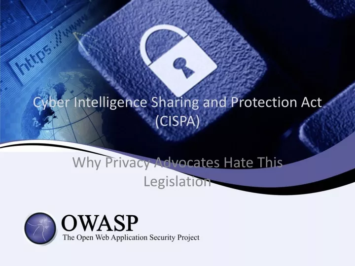 cyber intelligence sharing and protection act cispa