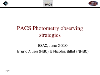 PACS Photometry observing strategies