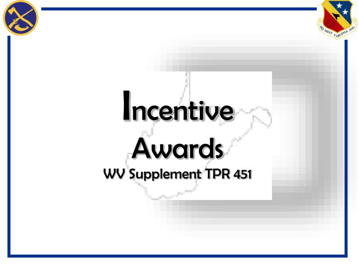 i ncentive awards wv supplement tpr 451