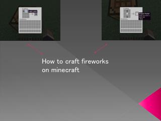 How to craft fireworks on minecraft