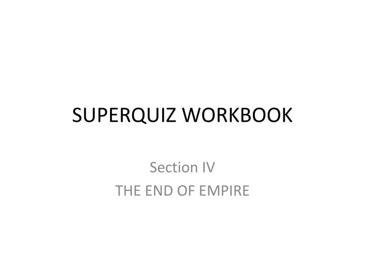 superquiz workbook