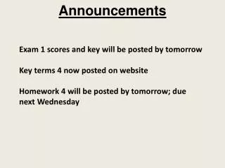 announcements