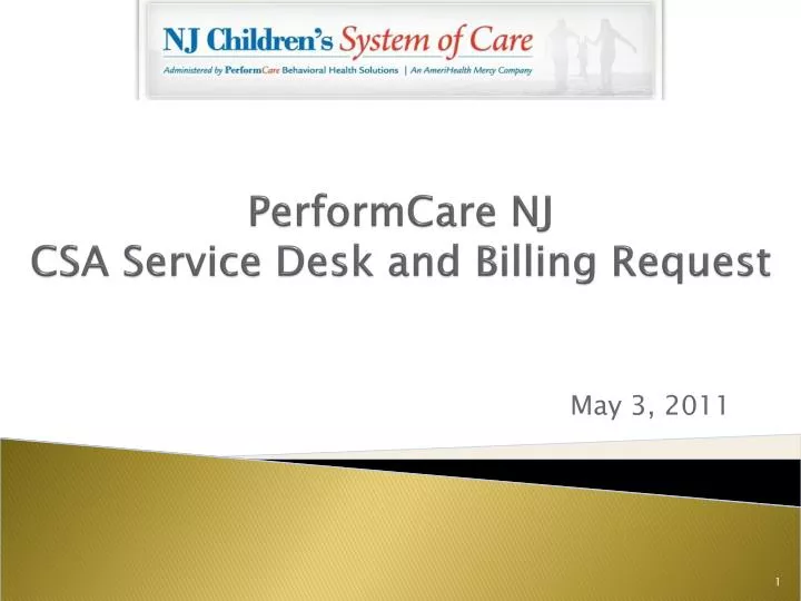 performcare nj csa service desk and billing request