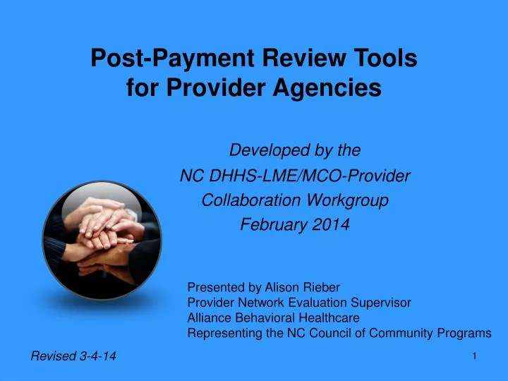 post payment review tools for provider agencies