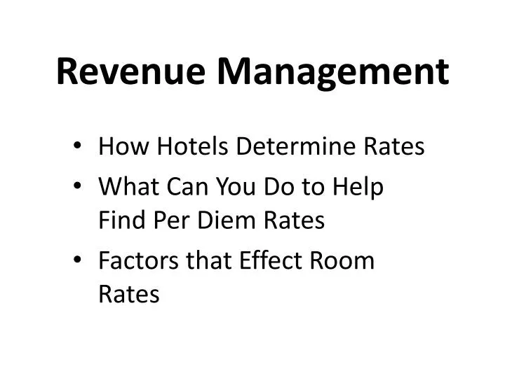 revenue management