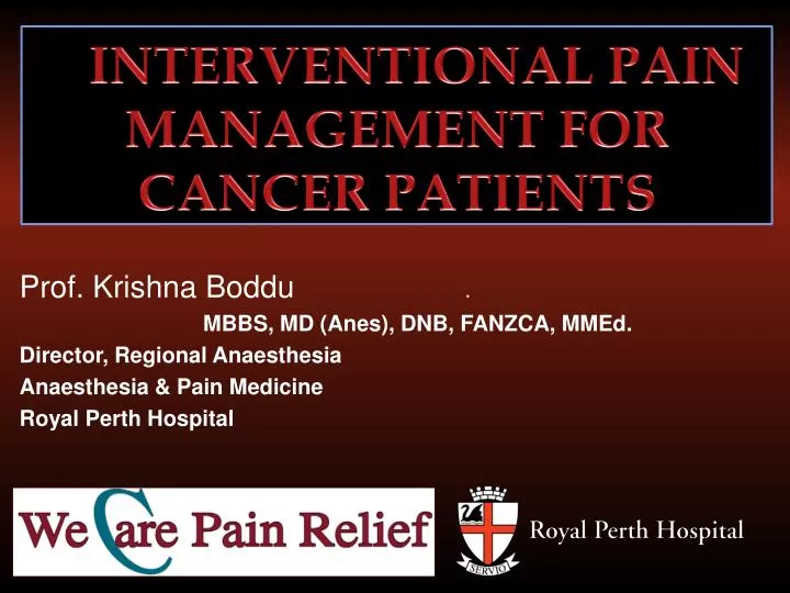 interventional pain management for cancer patients