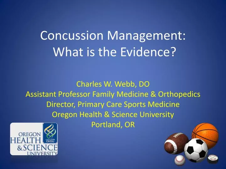 concussion management what is the evidence