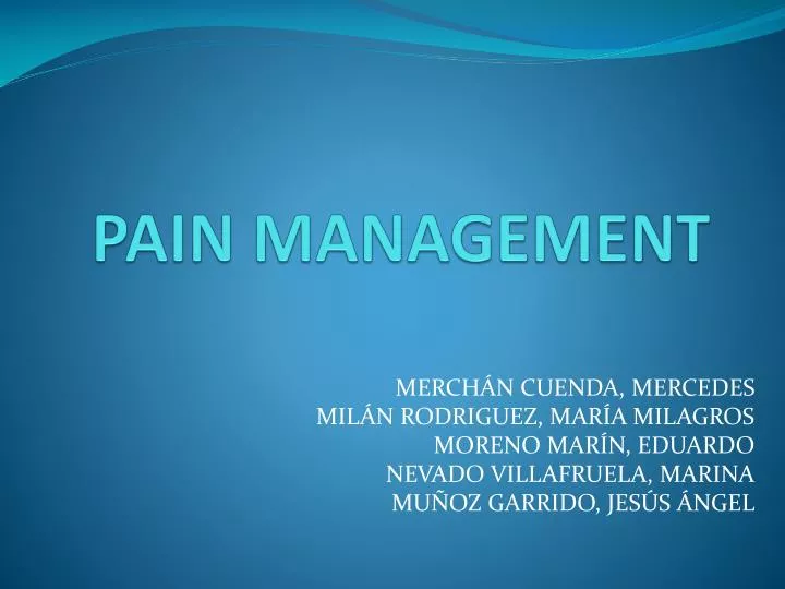 pain management