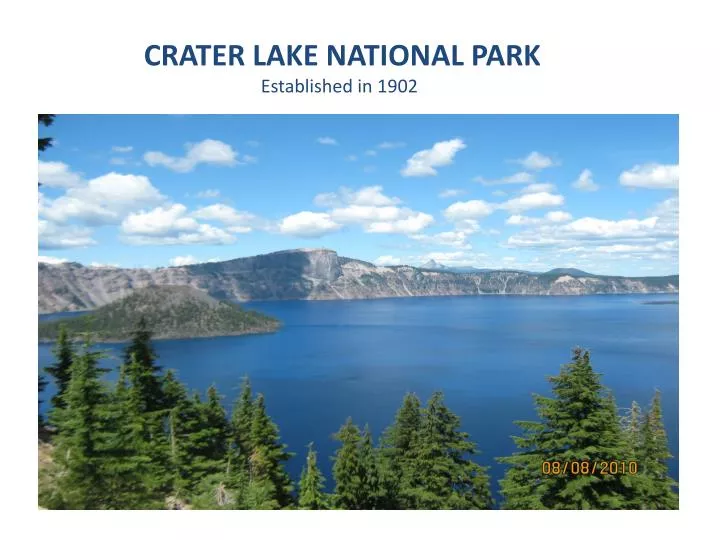 crater lake national park established in 1902