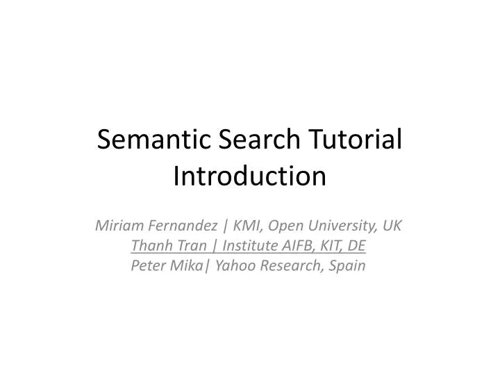 semantic search tutorial introduction