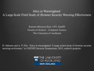 Alice in Warningland : A Large-Scale Field Study of Browser Security Warning Effectiveness