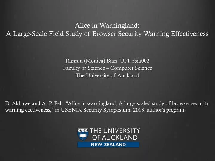 alice in warningland a large scale field study of browser security warning effectiveness