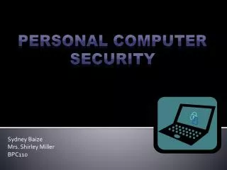 Personal Computer Security