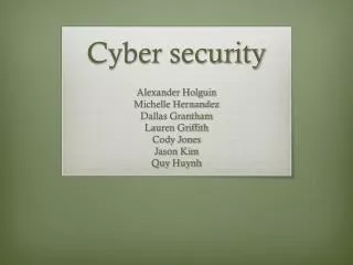 Cyber security