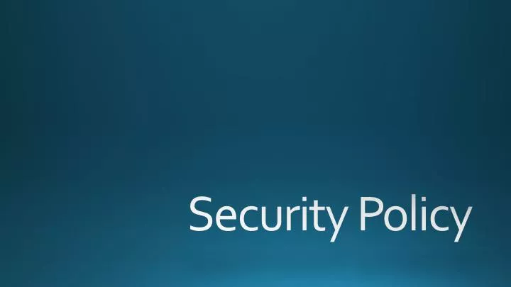 security policy