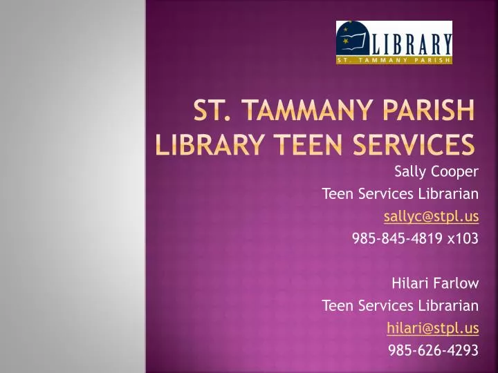 st tammany parish library teen services