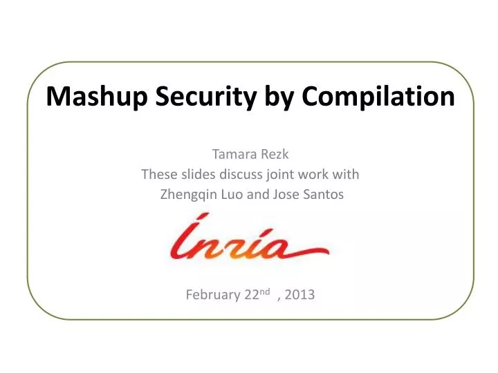 mashup security by compilation