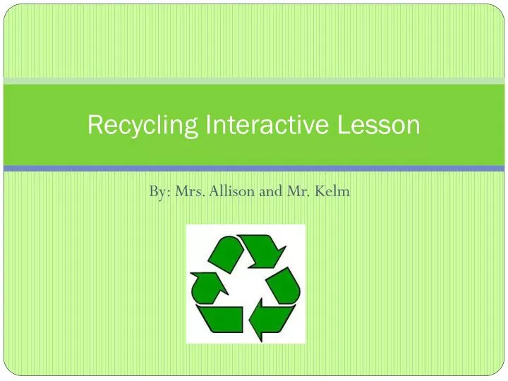 recycling interactive lesson