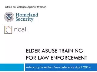 Elder Abuse Training for Law Enforcement