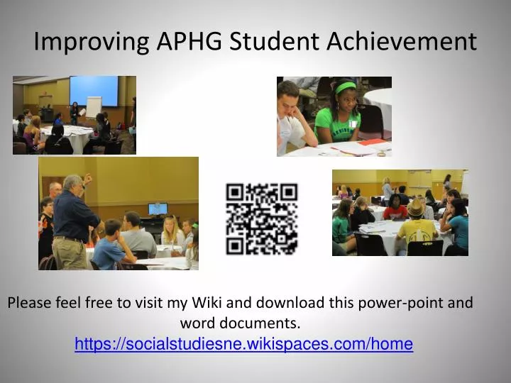 improving aphg student achievement