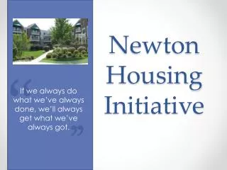 Newton Housing Initiative