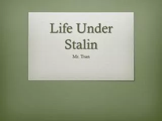 Life Under Stalin