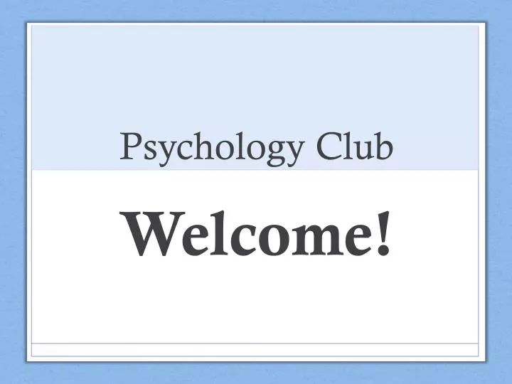 psychology club
