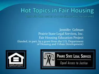 Hot Topics in Fair Housing (and why they matter to your clients who are tenants)