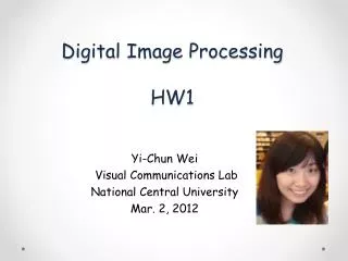 Digital Image Processing HW1