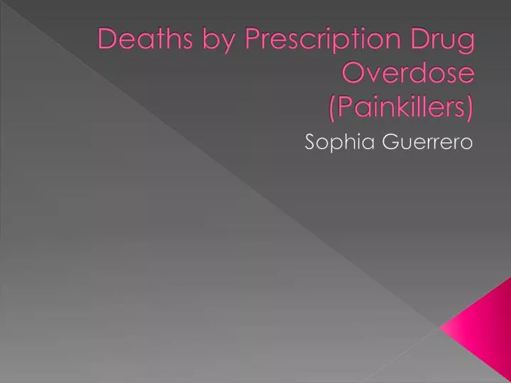 deaths by prescription drug overdose painkillers