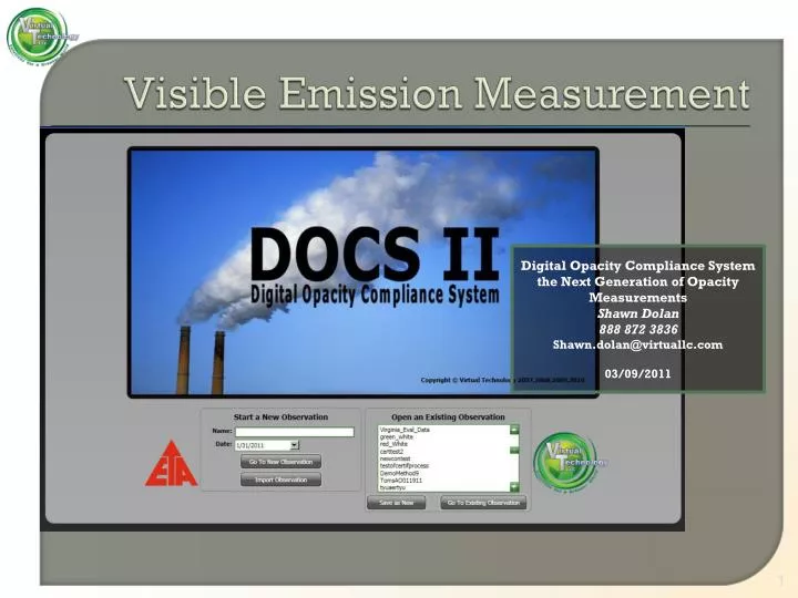visible emission measurement