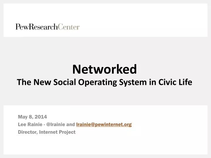 networked the new social operating system in civic life