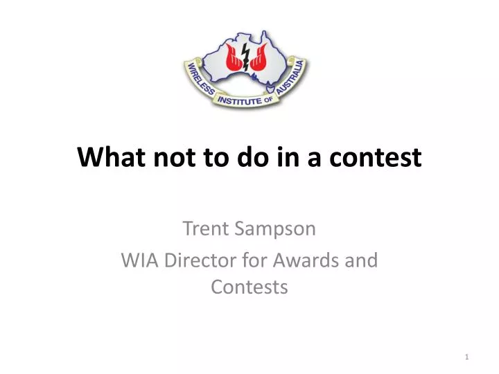 what not to do in a contest