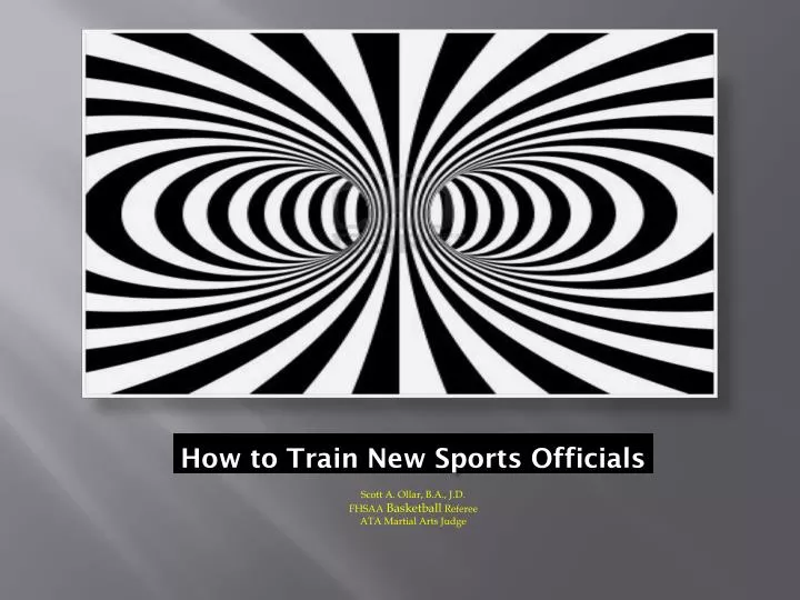 how to train new sports officials