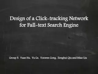 Design of a Click-tracking Network for Full-text Search Engine