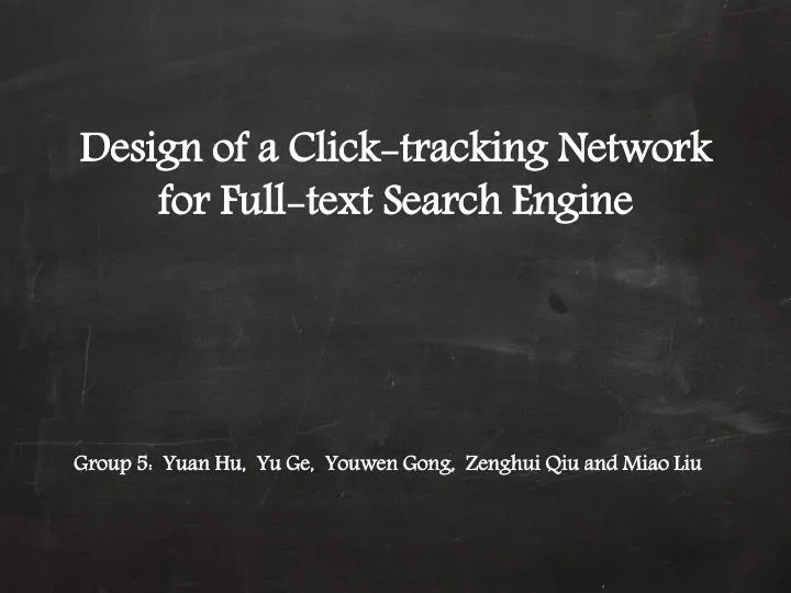 design of a click tracking network for full text search engine