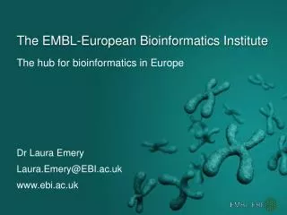 the embl european bioinformatics institute