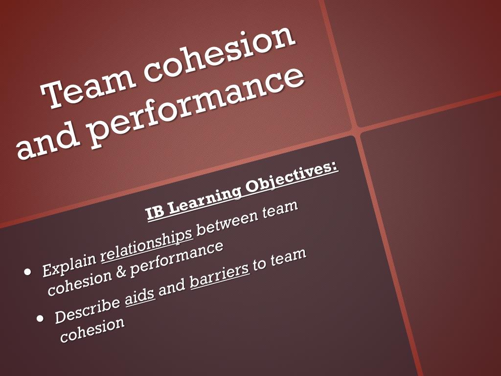PPT - Team cohesion and performance PowerPoint Presentation, free ...