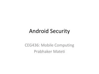 Android Security