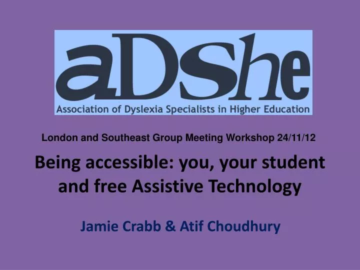 being accessible you your student and free assistive technology