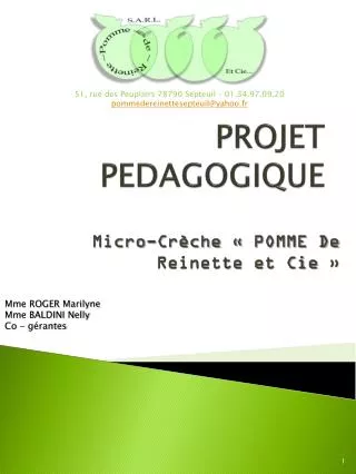 projet pedagogique