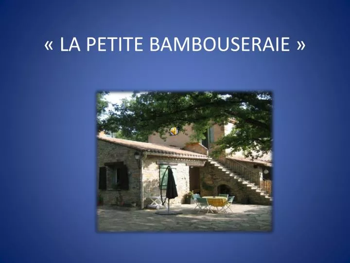 la petite bambouseraie