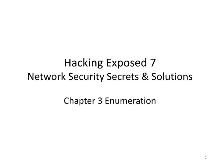 hacking exposed 7 network security secrets solutions
