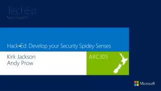 Hack-Ed: Develop your Security Spidey Senses