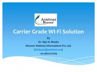 Carrier Grade Wi-Fi Solution