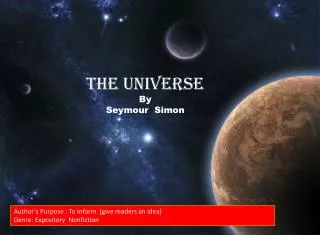 The Universe By Seymour Simon