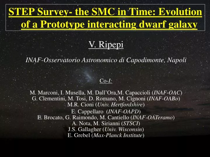 step survey the smc in time evolution of a prototype interacting dwarf galaxy