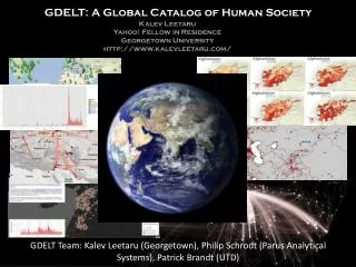 GDELT: A Global Catalog of Human Society