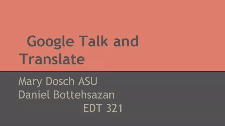 google talk and translate