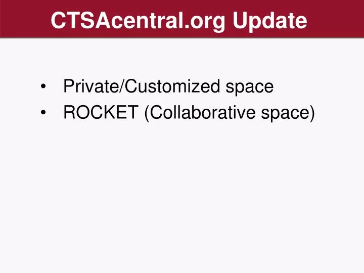 ctsacentral org update